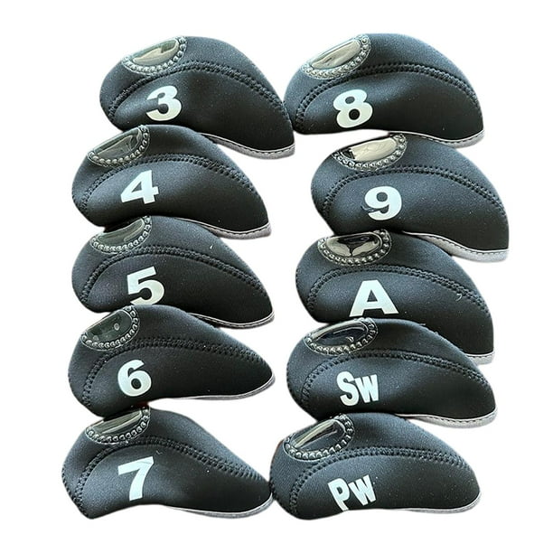 Cubiertas de hierro de golf Soledad 10 piezas con protector de ventana negro 3 4 5 6 7