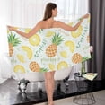 thumbnail image 7 of Summer Multicolored Pineapples Cotton Towel Set 2 Piece, 1 Bath Towels 1 Washcloth, Soft Fast Dry Super Absorbent Face Hand Towel for Bathroom Hotel Gym Spa and Beach, 7 of 7