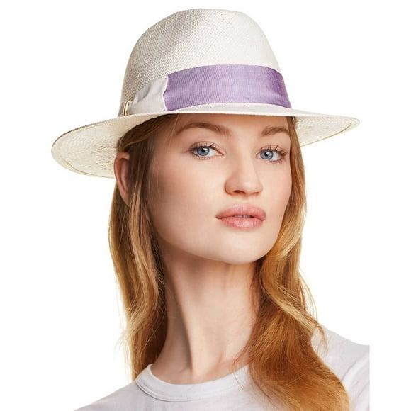 Aqua Women’s Bow Detail Fedora Hats, Natural/Purple