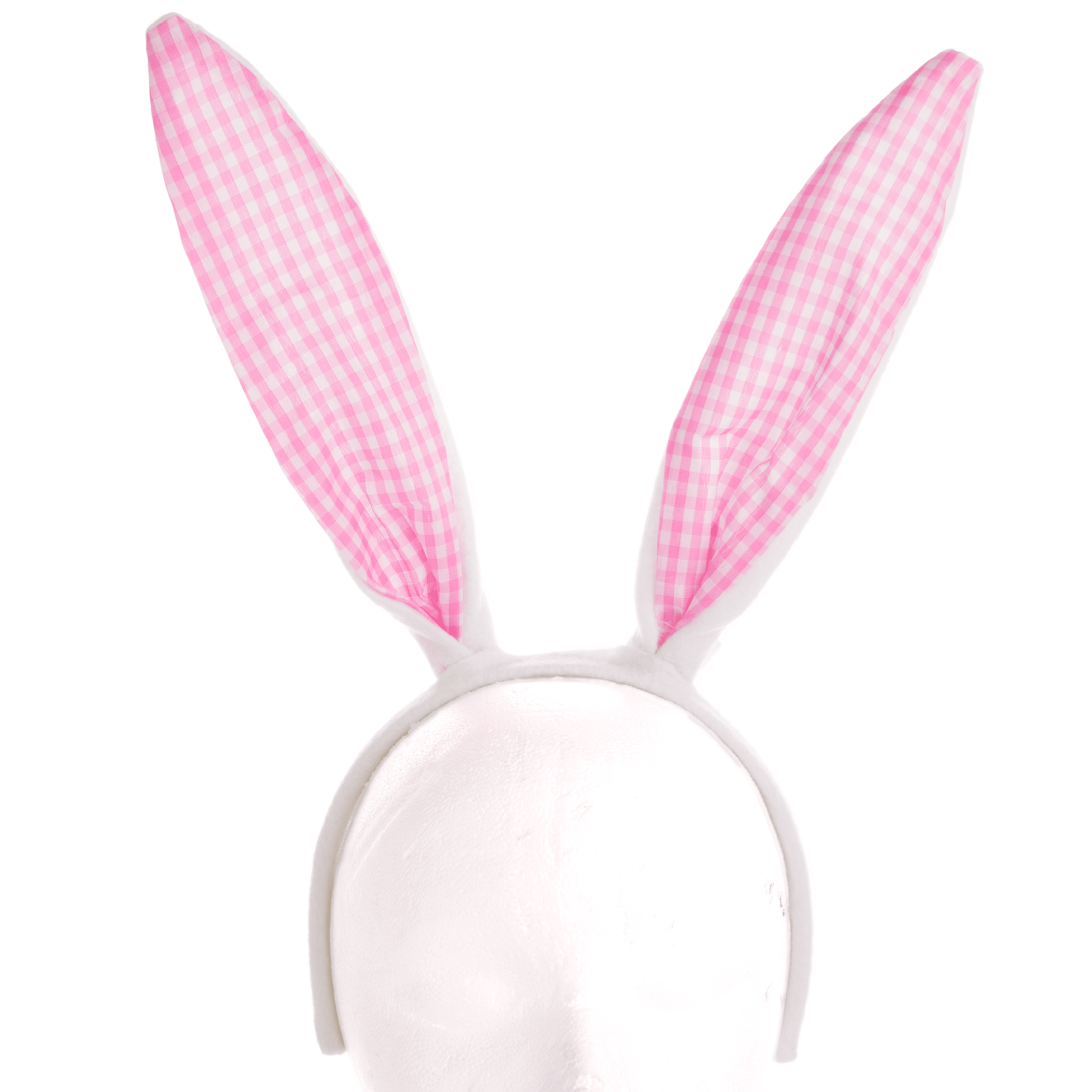Plaid Easter Rabbit Bunny Ears Women Accessory Headband, One Size