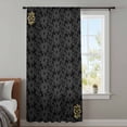 thumbnail image 3 of Black Golden Floral Sheer Curtains 54 Inches Long, Modern Abstract Art Spring Flowers Light Filering Curtains, Breathable Simi Curtain Privacy Drapes for Kitchen Bathroom Small Window Treatment, 3 of 9