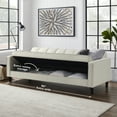 thumbnail image 4 of Loft Lyfe Swaine Linen Sofa Bed Convertible Tufted With Storage, Beige, 4 of 11
