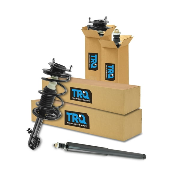 TRQ Front and Rear Complete Strut Assembly & Shock Absorber Kit Complete Strut & Coil Spring Assembly Fits Select 2001-2005 Toyota RAV4