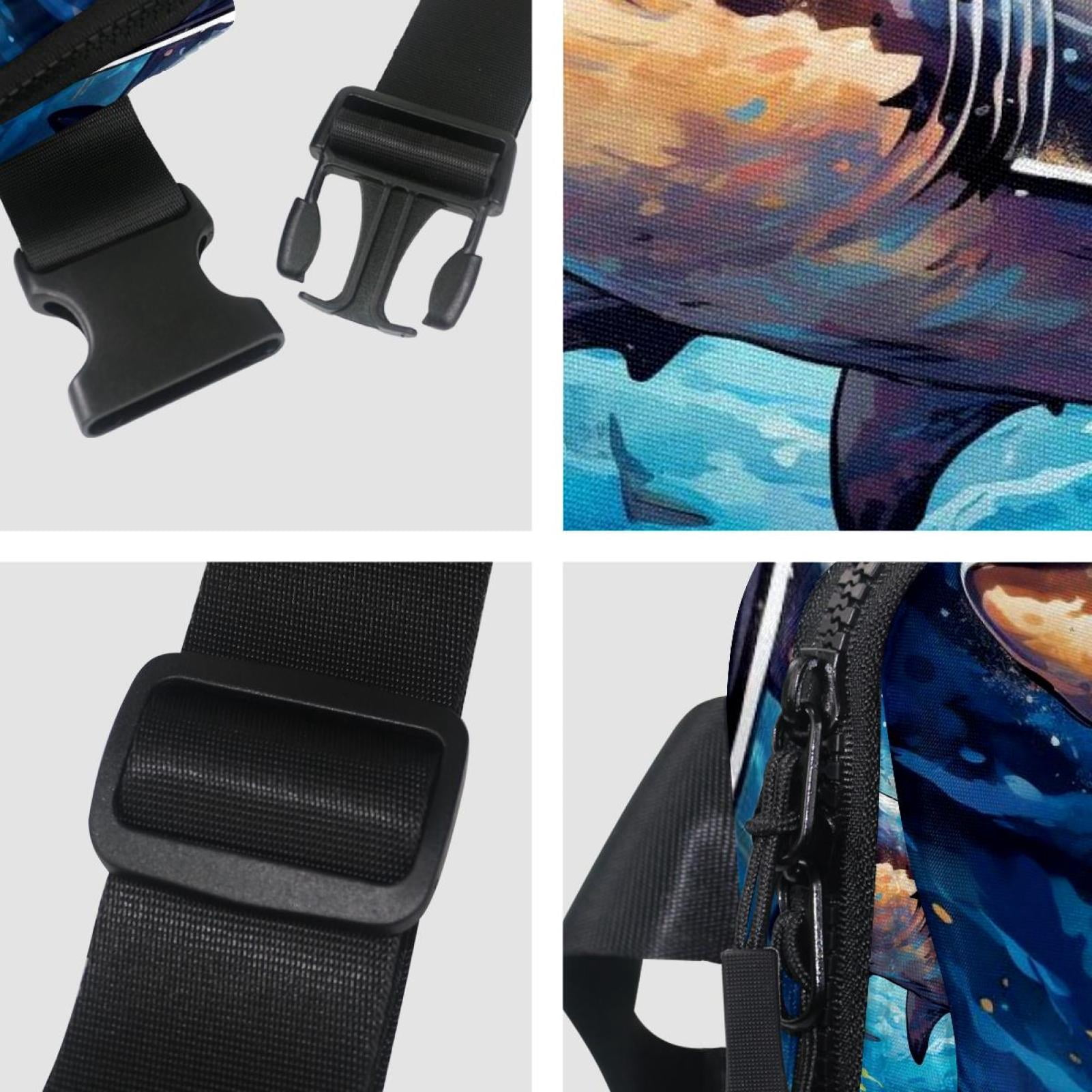 Star Shark Running Belt Waist Bag Fanny Packs, Lightweight Adjustable with Extension Strap, Unisex