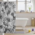 thumbnail image 3 of Manfei Farmhouse Camouflage Shower Curtain 72Wx72L, Old Fashion Camo Shower Curtain 72Wx72L, Light Gray, 3 of 5