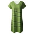 thumbnail image 5 of Pisexur Robe à Manches Courtes à Col en V Longueur Genou Femmes Style d'Été Robe Imprimée à Col en V Robe à Manches Courtes Robe pour Dames Robe pour Femmes en Liquidation, 5 of 5