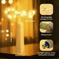 thumbnail image 6 of PChero 10 Pack Wine Bottle Lights with Cork & Remote, 6.6ft 20 LED Cork Lights Battery Operated, Waterproof Mini Fairy Lights for Liquor Bottles DIY Wedding Party Bar Christmas Décor, Warm White, 6 of 11