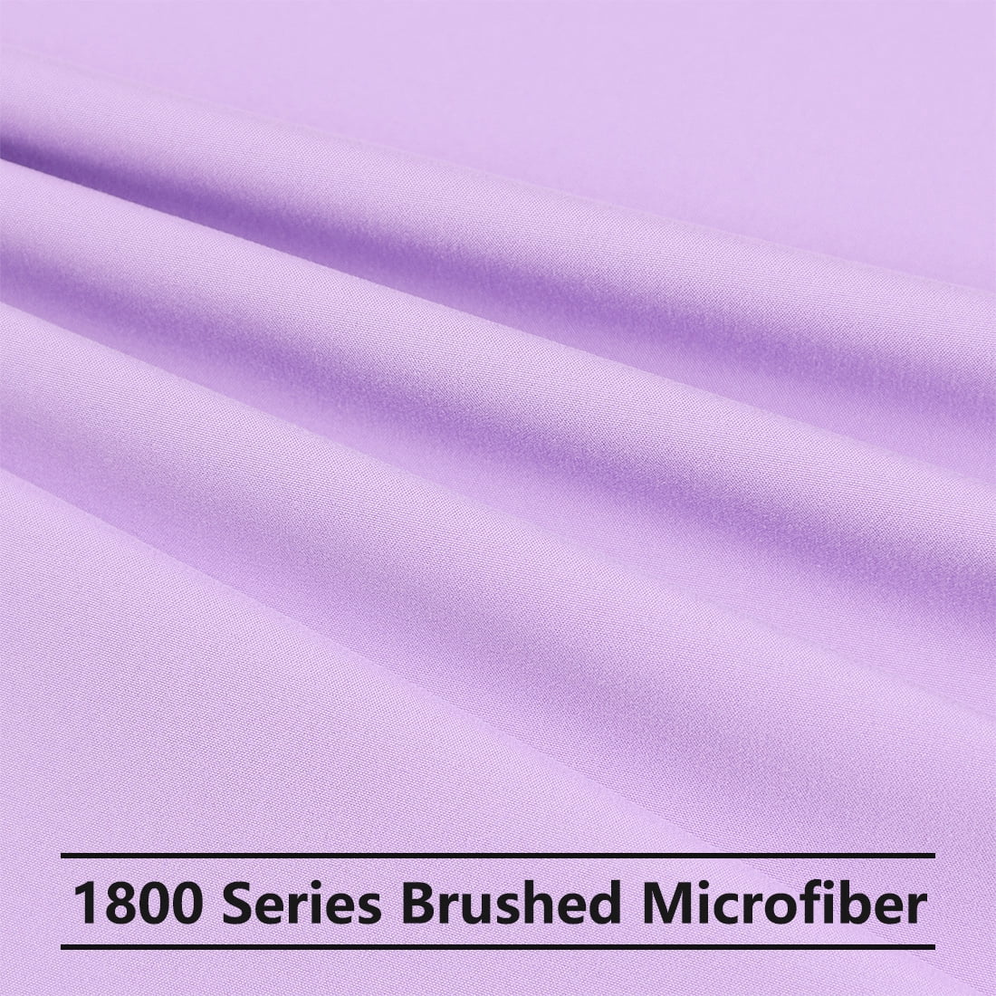 Unique Bargains 2-Piece 1800D Microfiber Solid Pillowcases Violet Queen