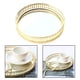 thumbnail image 4 of Bandeja decorativa, bandeja de espejo dorado para joyería, bandeja de almacenamiento para joyería, organizador, bandeja de maquillaje para tocador, 175cm BLESIY Bandeja base espejo dorado, 4 of 8