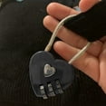 thumbnail image 6 of 063U Combination Lock Waterproof Resettable Zinc Alloy Love Heart Shape Password Padlock for Backpack, 6 of 7