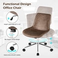 thumbnail image 6 of Giantex PU Home Office Chair, Modern Armless Swivel Desk Chair, Mid-Back Leisure Chair, Back & Height Adjustable Chair with Splicing Appearance, Suitable for Office Study Study Room Living Room, 6 of 10