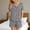 Gray, variant on Pocket Womenswear Pajamas 2 Pieces Petite Casual V-Neck Printed Sleepwear Short Sleeve Ladies Pjs