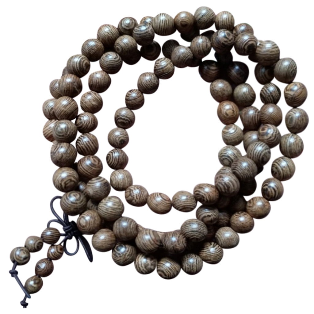8mm Wooden beads Turquoise Gemstone 108 Beads Mala Necklace MONK Unisex pray 