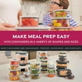 thumbnail image 7 of 24 Piece Glass Storage Containers with Lids - Airtight, Leak Proof, Dishwasher Safe, Glass Tupper Ware Sets with Lids, Food Storage Containers, Meal Prep Containers, Gray, 7 of 7