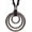 3 Rings/Anti-silver, variant on Leather Necklace for Men Double Circle Rings Leather Rope Pendant Necklace Punk Leather Chain Disc Ring Necklace Vintage Jewelry Gift