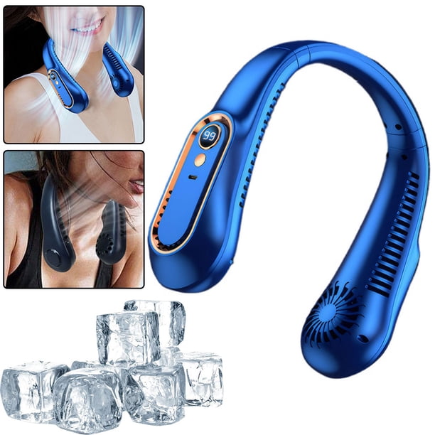 Ventilador Cuello Sin Aspas 1800mAh USB Recargable para Senderismo Camping