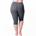 thumbnail image 3 of Rainbeau Curves Basic Compression Cropped Capri Legging, Women's Plus Gray 30/32, 3 of 6