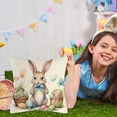 thumbnail image 4 of Ranliy 18In Easter Pillow Covers Spring Easter Throw Pillow Covers Easter Bunny Eggs Cushion Covers Pillow Cases for Home Outdoor Sofa Couch Decoration Linen Fabrics, 4 of 6