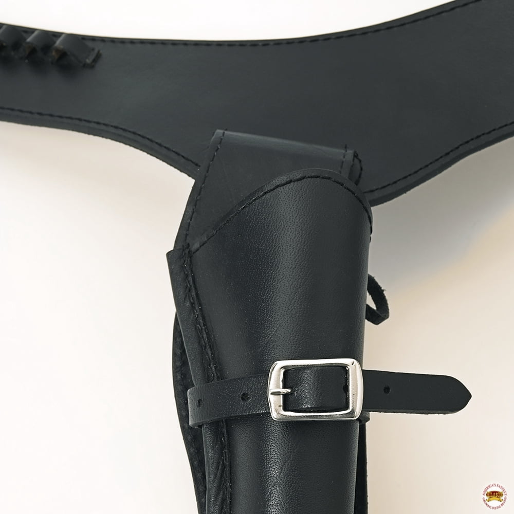 48 In Hilason Western Right Hand Gun Holster Rig 44/45 Cal Leather Cowboy