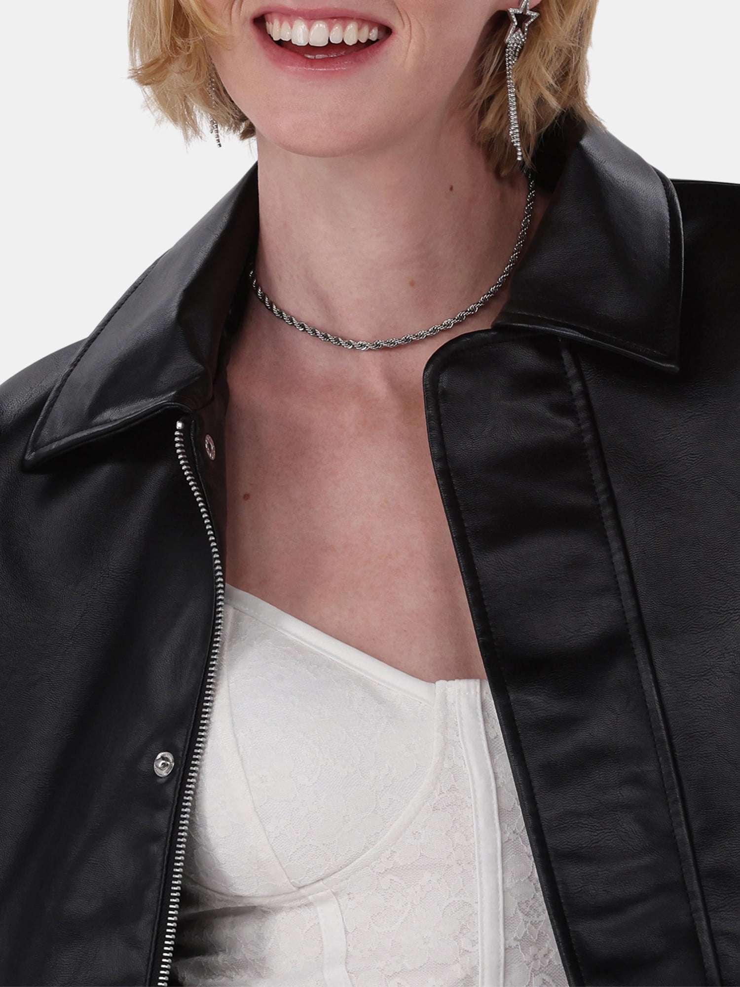 No Boundaries Bomber Jacket, Women's and Women's Plus