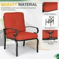 thumbnail image 2 of SUNCROWN 5-Piece Patio Furniture Set Outdoor Metal Conversation Set, Red, 2 of 11