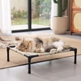thumbnail image 4 of Cute Elevated Cat Bed Raised Pet Cot with Fun Print, Cooling Breathable Mesh for Cats Kittens Small Dogs, Avocado Cartoon Pattern Kitten Puppy Bed Indoor Outdoor, 4 of 5