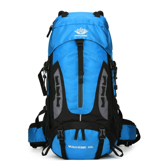 Sac à Dos de Voyage Randonnée Camping 60 L avec Housse de Pluie, Sac à Dos Résistant à l'Eau, Sac à Dos d'Escalade pour Hommes Femmes