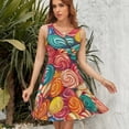 thumbnail image 7 of Pastel Rainbow Lollipop Sundress Sleeveless Dress Summer Women Clothes Dress for Women Dresses, 7 of 7