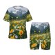 thumbnail image 1 of Fotbe Mountain Daisy Meadow Pijama Estampada de 2 Piezas para Niños – Ropa de Dormir de Manga Corta Cómoda para Niños y Niñas, Camiseta y Shorts de Algodón-Small, 1 of 6