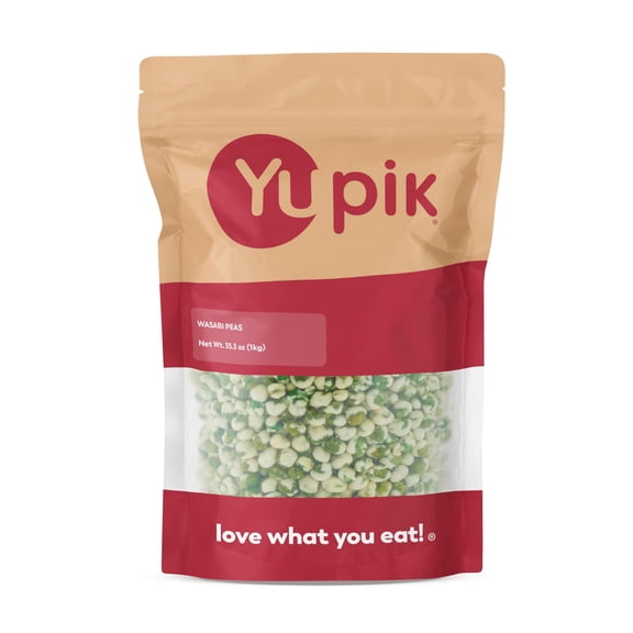Yupik Wasabi Peas, 2.2 lb – Crunchy & Spicy Roasted Green Peas with Wasabi Seasoning, Vegan & Kosher Snack