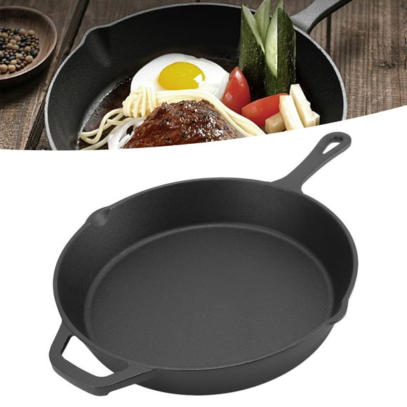 Frying Pan, Cast Iron Skillet Safe and for Camping 26x5.5cm/10.2x2.2in
