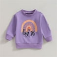 thumbnail image 2 of Otqutp Toddler Baby Pullover Halloween Letter Graphic Sweatshirt Girl Cotton Warm Crewneck Outfit Long Sleeve Shirt Boy Clothes, 2 of 8