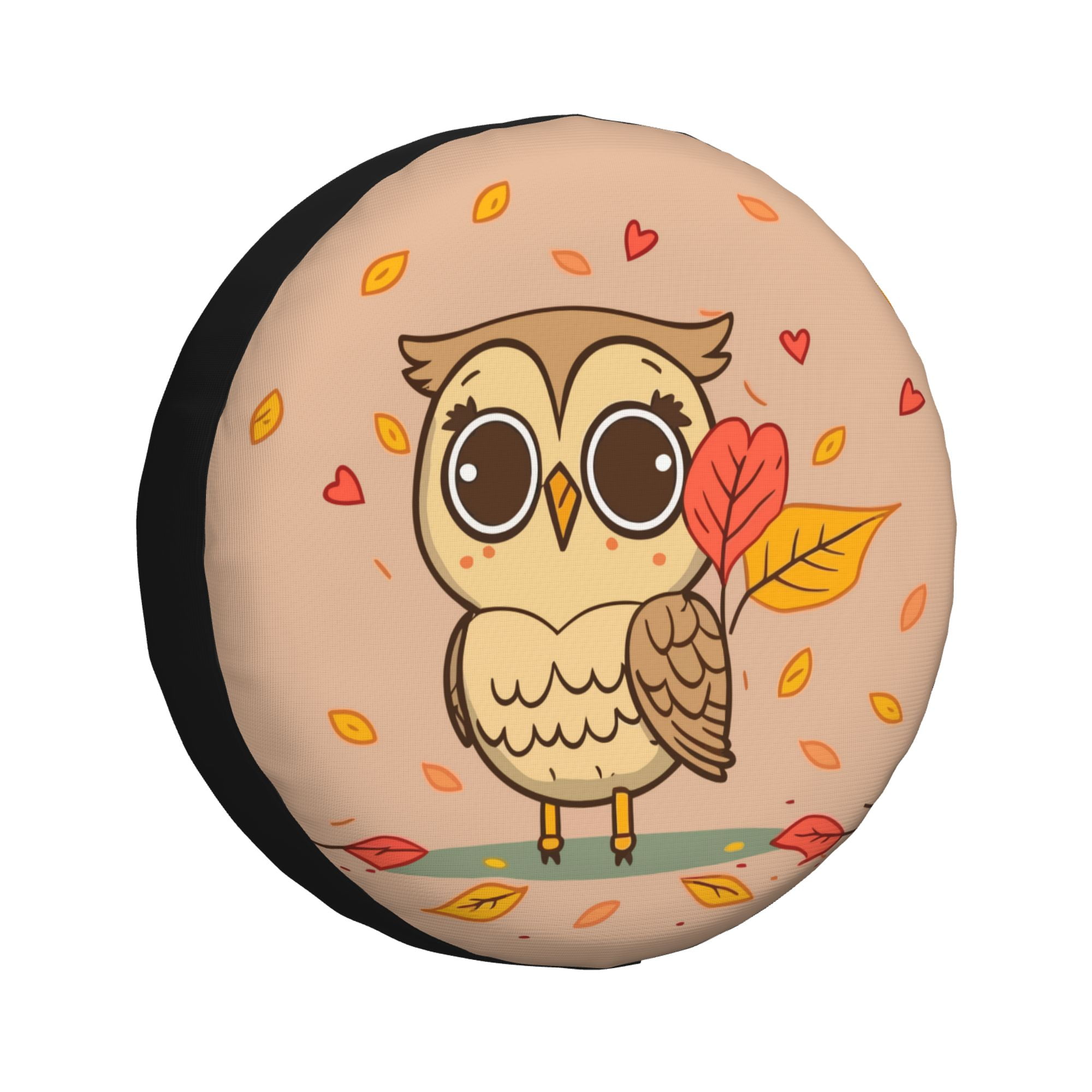 XMXY Cartoon Graffiti Owl Spare Tire Cover，Universal Waterproof Cover