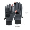 thumbnail image 6 of Mosey 1 Pair Winter Cycling Gloves Great Friction Palm Anti slip Five Fingers Thick Warm Elastic Wrist Windproof Finger flip Unisex Outdoor Gloves, 6 of 8