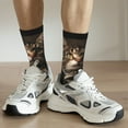 thumbnail image 6 of KLL Victorian Gentle Cat Print Cool Socks Men's Women's Crew Socks Funny Crazy Novelty Stockings, 6 of 6