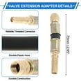 thumbnail image 3 of 1Set 45 Degree Copper Tire Valve Extension W/ Flexible Plastic 75mm Tire Valve Stem Extension for Car Motorcycle RV Truck Bike, 3 of 6