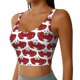 thumbnail image 2 of Balery Cute Red Crab Sujetadores deportivos con espalda cruzada para mujer, acolchados, sin costuras, de alto impacto, ideales para yoga, gimnasio, entrenamiento y fitness.-Large, 2 of 8