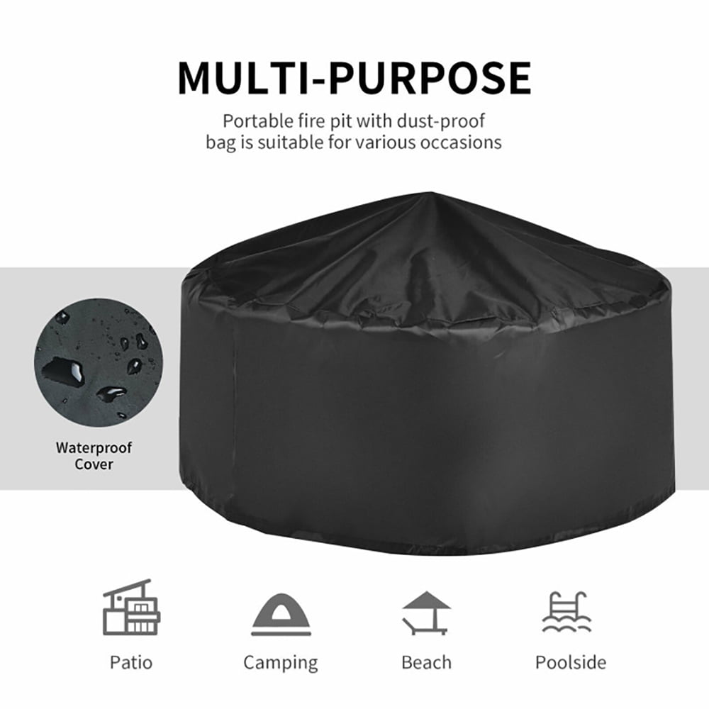 Yardi Yard Outdoor Fire Pit with BBQ Grill and High-temp Resistance Finish, Propane Fire Pit for Outdoor, Outside Patio Deck and Garden