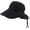 Black, variant on CoCopeaunts Wide Brim Bucket Hat Ladies Summer Sun Hat for Women Girls Travel Beach Casual Banquet Fisherman Hat Bow Drawstring