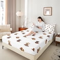 thumbnail image 4 of Homewish Southwestern Boots Hats 4pcs Bed Sheets for Female Men Adults,Western Theme King Sheets,Retro Vintage Super Cozy Sheet Set,Microfiber Bedroom Decor, 4 of 7