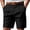 Black, variant on CIENVNSTG Men's Linen-Textured Quick-Dry Shorts Drawstring Waist Breathable Beach & Casual Shorts Black L