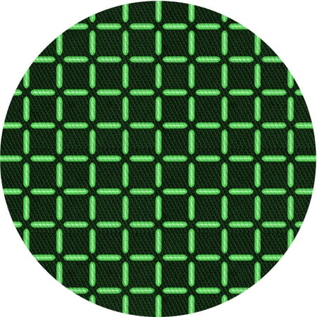 

Ahgly Company Indoor Round Patterned Night Black Area Rugs 6 Round