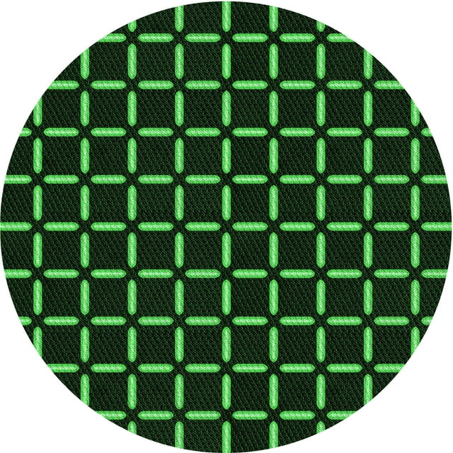 Ahgly Company Tapis d'Intérieur Rond Lavable en Machine Transitionnel Noir Nuit, 4 Pieds Rond
