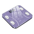 thumbnail image 3 of Graflsoa Smart Home Body Fat Scale with 15 Metrics, Ultra-Thin Design, Tempered Glass, 180kg Capacity, Purple Option, Battery Operated (Batteries Not Included), 3 of 7
