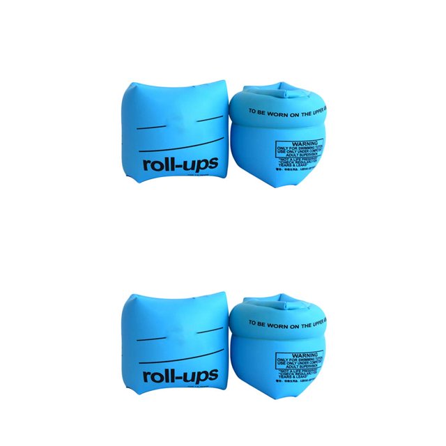 Yuarrent 2 uds anillos de brazo de PVC inflable mangas de brazo de natación bandas espesar adultos niños anillos de brazo de natación Azul 2piezas