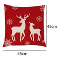 thumbnail image 4 of 4PCS Merry Christmas Throw Pillow Covers Deer Snowflakes Snowman Decorative Pillow Covers for Sofa Couch Bed and Car Throw Pillow Covers,18 x 18 inches, 4 of 6
