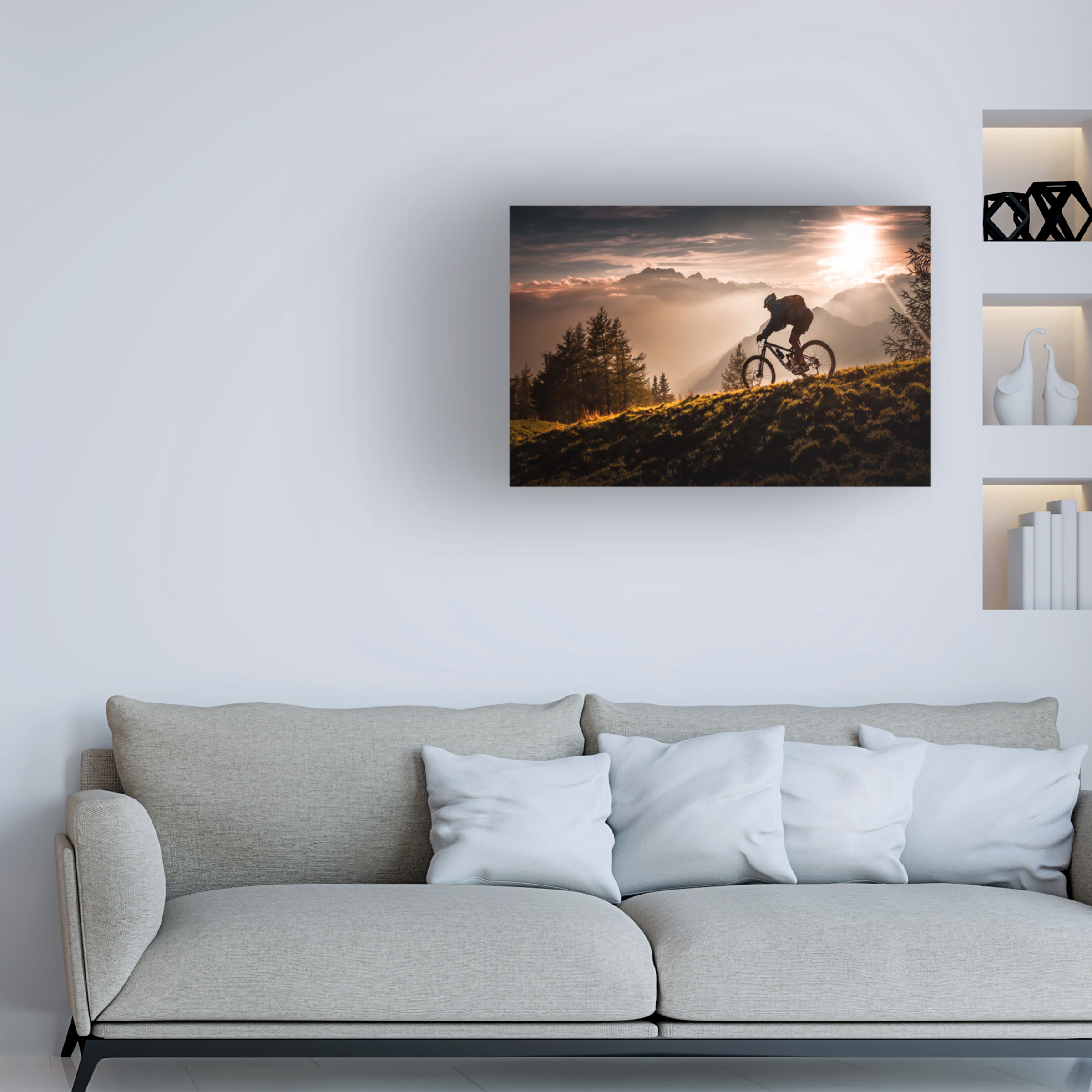 Sandi Bertoncelj 'Golden Hour Biking' Canvas Art