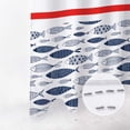 thumbnail image 6 of Shower Curtain Set with 12 Hooks Waterproof White Fabric, 70"x70" - Fish, 6 of 8