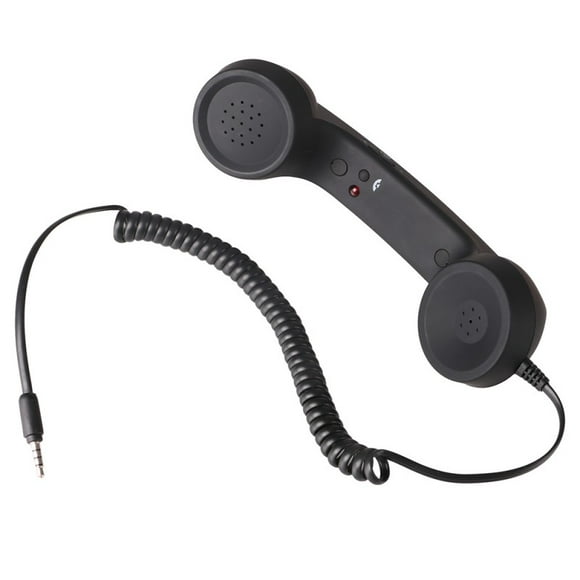 Vintage Retro Telephone Handset Cell Phone Receiver Microphone for Cellphone Smartphone, 3.5 mm Socket