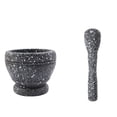 thumbnail image 1 of Ounissouiy Trituradora de jengibre, prensa de ajos, fácil y duradera, de PP, para cocinar sin esfuerzo, cuenco triturador de especias Utensilios de cocina patrón de granito, 1 of 6